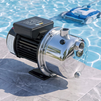 Pompe de surpression 1,5 CV 24 GPM, moteur TEFC, pour robots nettoyeurs de piscine à pression, 120 V CA, hauteur de refoulement maximale de 61 m, entrée/sortie NPT 1 pouce, large compatibilité, installation facile avec kit de connexion rapide
