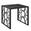 Table d'appoint à la mode 3: verre trempé cannelé avec plateau moderne chic et métallique