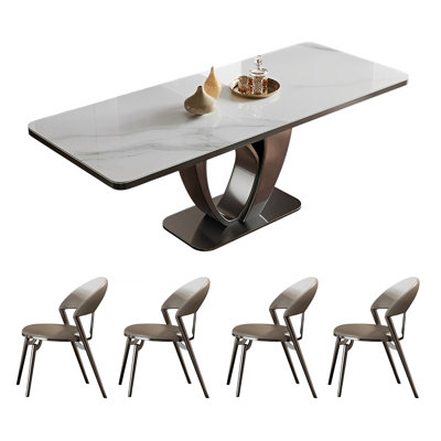 Ensemble de table et de chaises rectangulaires Home Rock