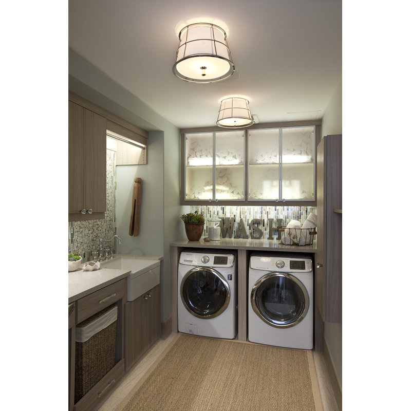 Jace Linen Flush Mount, Old Bronze