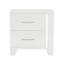 Table de chevet 1pc blanche avec finition brillante blanche
