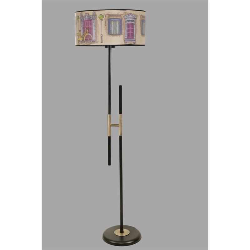 Razo 165cm Traditional Floor Lamp, Black