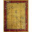 Tapis antique antique, art déco, floral, ivoire, beige, crème, blanc, rouge des années 1920