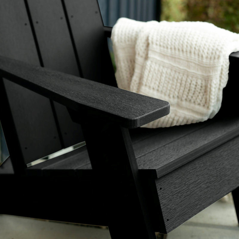 Chaise Adirondack en plastique Byrnes, Noir