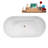 59" Streamline Soaking Freestanding Tub and Tray With Internal Drain-101637765