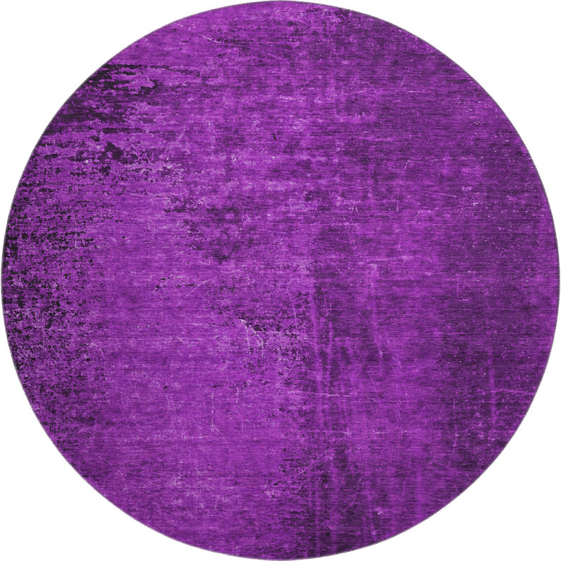 Premium Machine-Washable Mauve Cerrito AMF554 Rug, Rond 8 pi