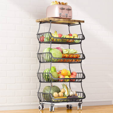 Bowland 5 Tier Round Rotating Storage Shelf Rebrilliant