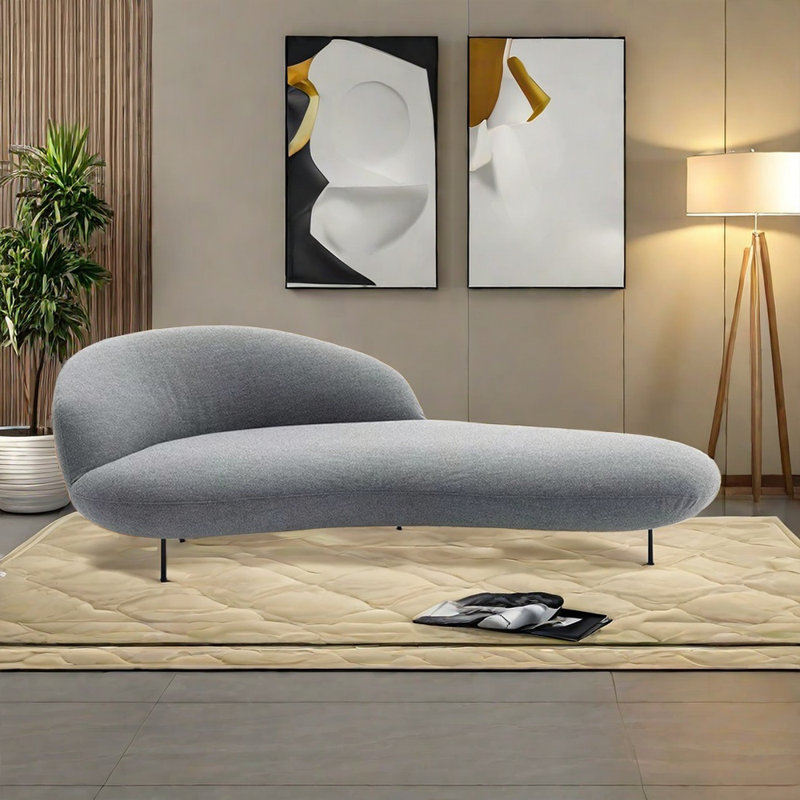 High quality solid wood chair, Gray, Left Hand Facing