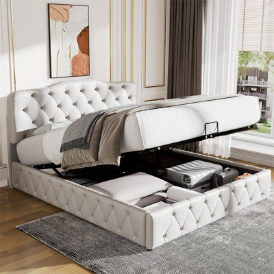 Garbani Upholstered Ottoman Storage Bed