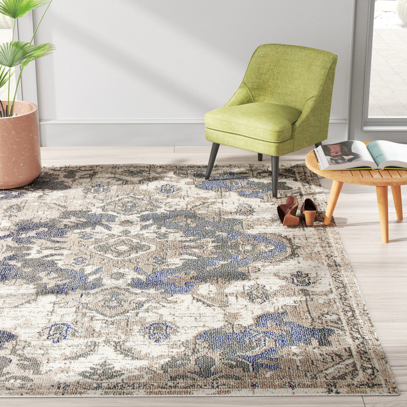 Kimberley Oriental Beige Area Rug, Rectangle 8' x 10'