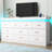 Commode 10 tiroirs l 70 po avec lumière DEL, prises, port USB et port Type-C-1518661577