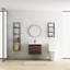 Armoire de salle de bain 24 po avec lavabo - Fixation murale, portes à fermeture en douceur, finition noyer, lavabo à fixation moderne, noyer, fermeture, élégant-1117626847-1117626840
