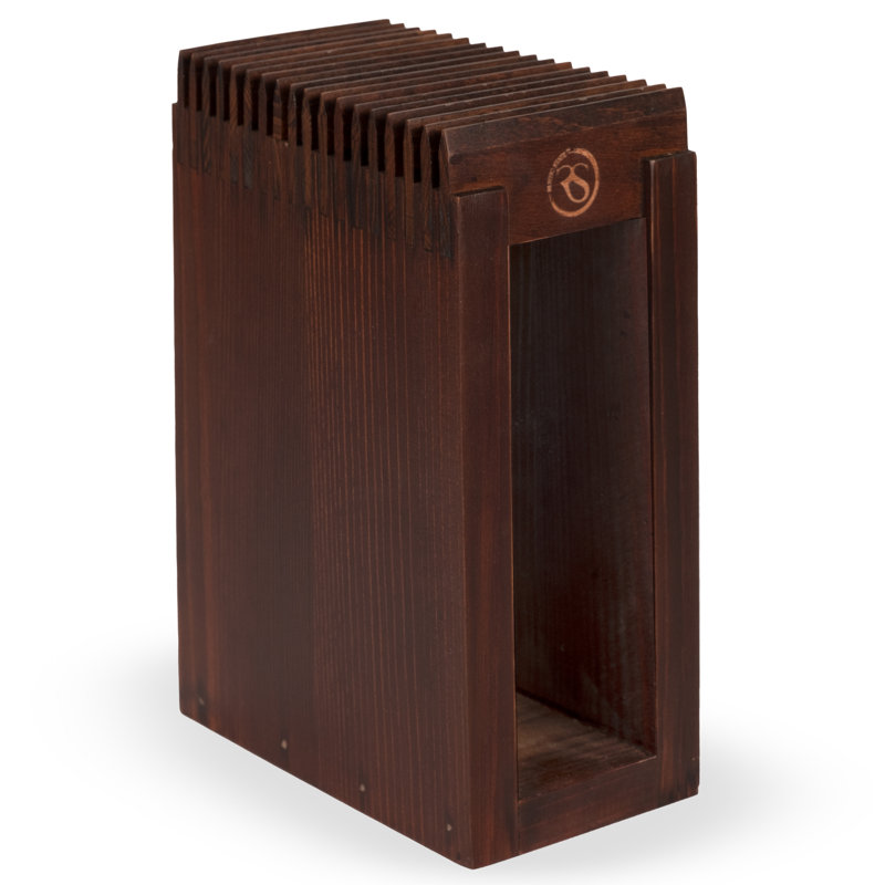 Rustic State 17 Slot Pine Knife Block