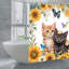 Rideaux de douche Kittens & Sunflower Floral, 71 × 71-948104644