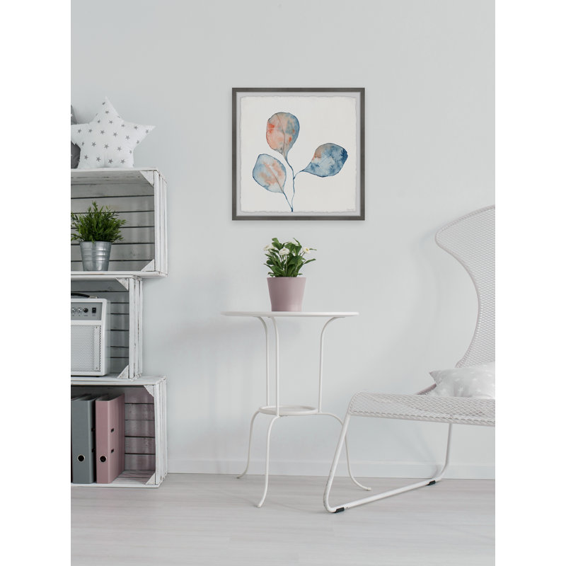 Marine Leaf - Single Picture Frame Painting, 61cm H x 61cm W x 3.81cm D