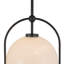 Luminaire suspendu noir 17 po avec verre opale-129638090