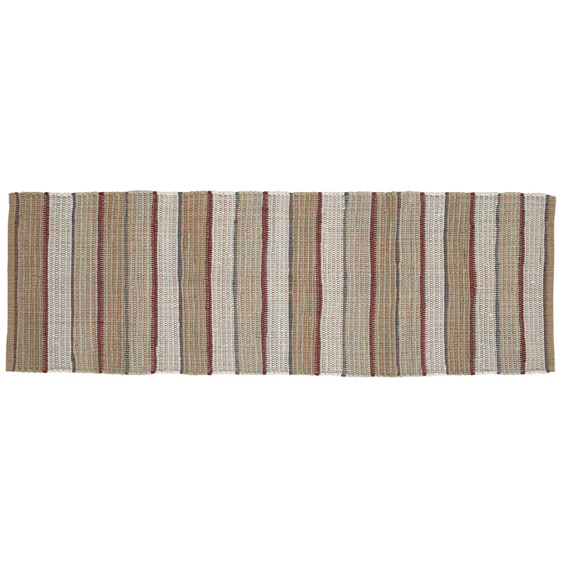 Bevans Cotton Striped Indoor Rug, Runner 2' x 6'