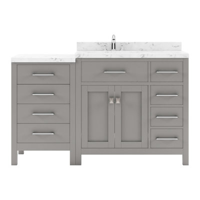 Itia 57'' Single Bathroom Vanity with Engineered Quartz Top