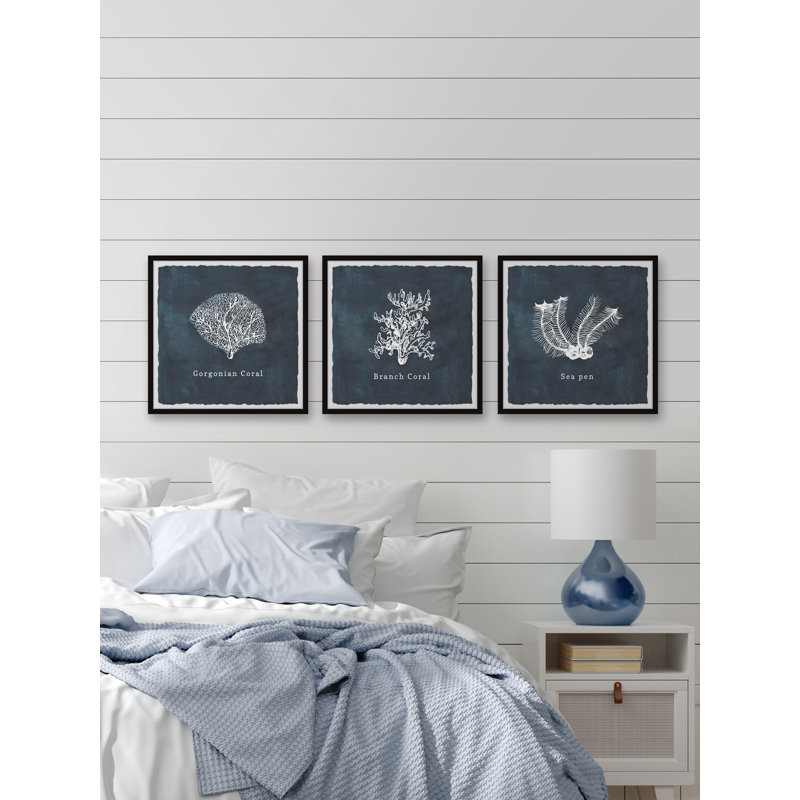 Wadhurst Gorgonian Coral by Marmont Hill - 3 Piece Print Set, 30cm H x 30cm W x 3.81cm D