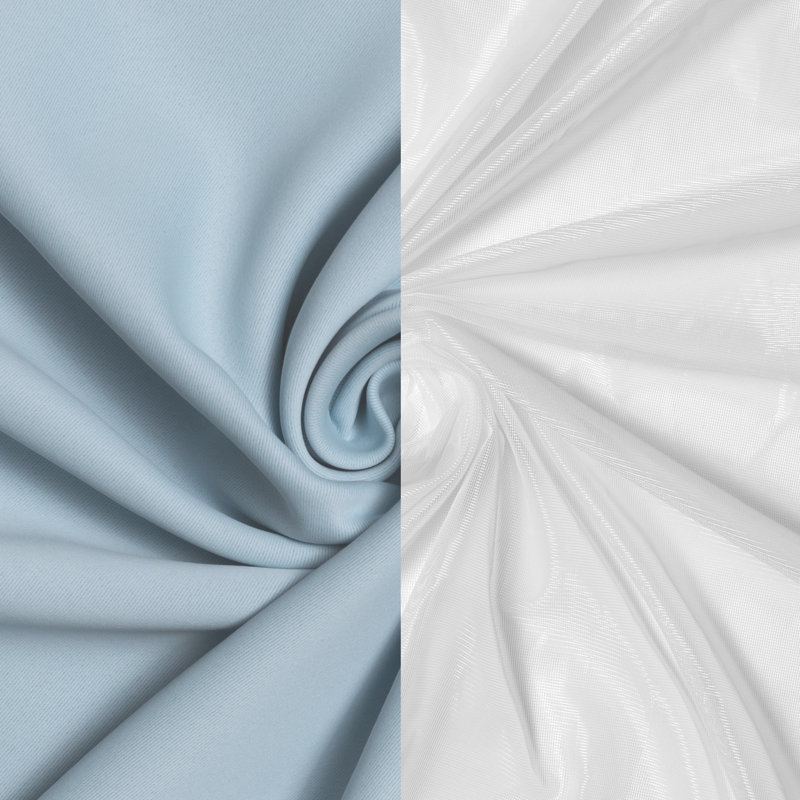 Salomon Blackout Curtain, 52" W x 84" L, Sky Blue