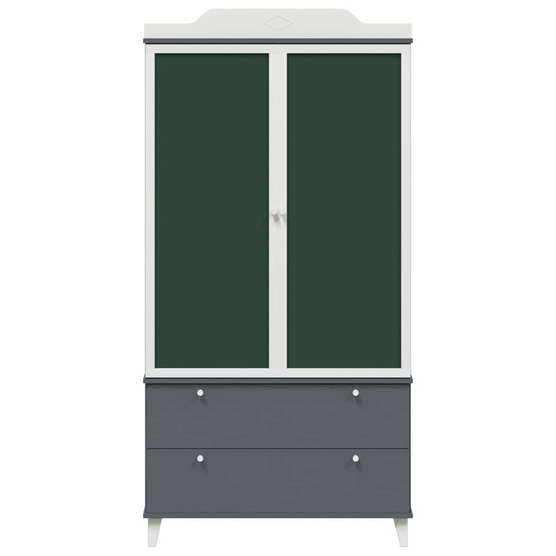 Manufactured Wood Wardrobe, Grey/White