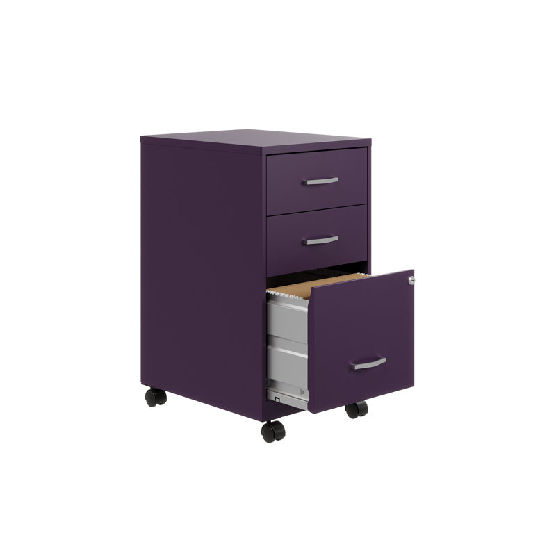 Classeur vertical 3 tiroirs, Mauve minuit