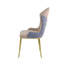 Ensemble de 2 chaises d'appoint en tissu brun clair et finition dorée