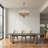 Solid Wood Rectangular Dining Table in Cement Gray-2065722155