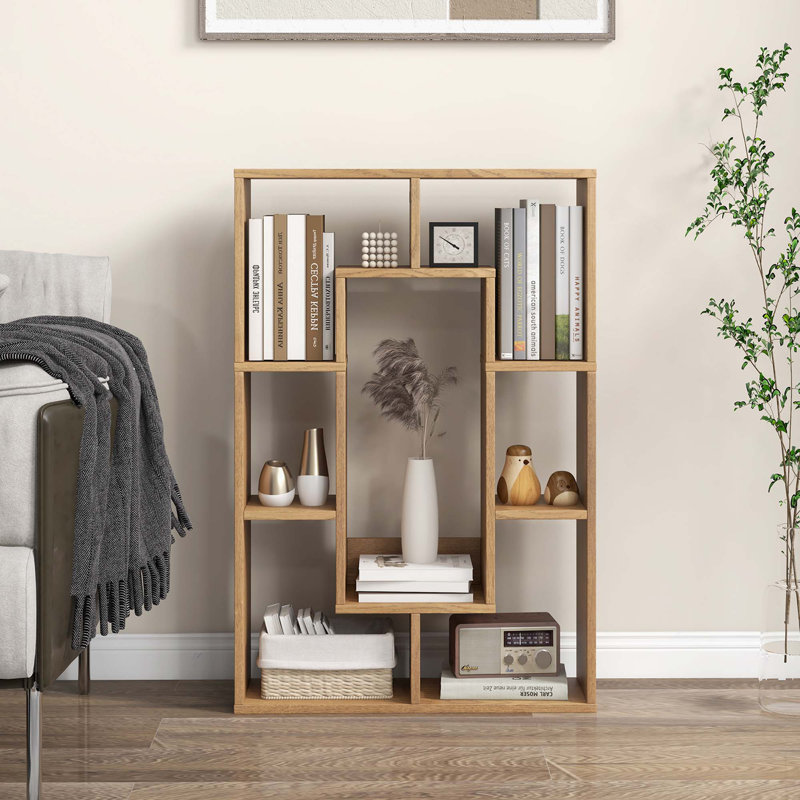 Aquarius Geometric Bookcase, Natural