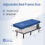 Base de lit réglable à massage zéro gravité avec matelas en mousse à mémoire de forme ferme de 6 po, incluant les traverses latérales et les roulettes verrouillables à pédale - Série 3101G-113691884
