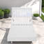 Chaise longue de patio moderne réglable en bois, chaise longue de luxe blanche