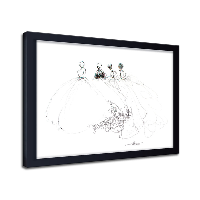 Classic Elegance Study of Dress No.2 by  - Picture Frame Painting, 12" H x 16" W
