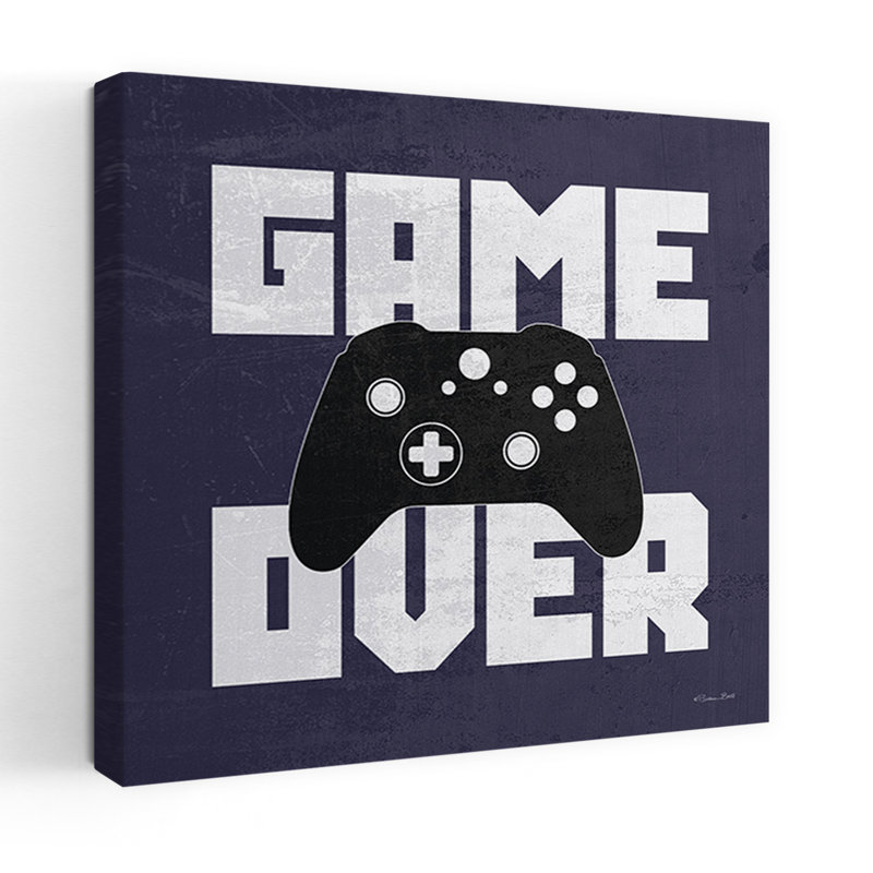 Art contemporain abstrait Game Over, H 24 po x l 24 po
