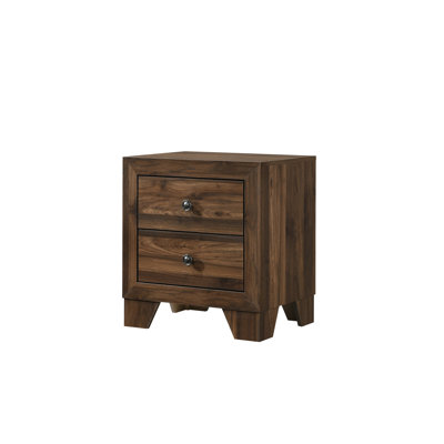 2 Nightstand With Metal , Brown Cherry Finish, Bedroom Additions, Shade