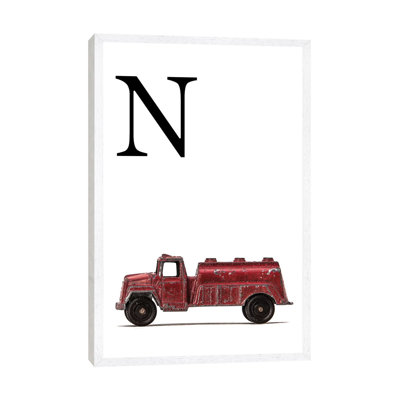 N Water Truck White Letter - Print on Canvas