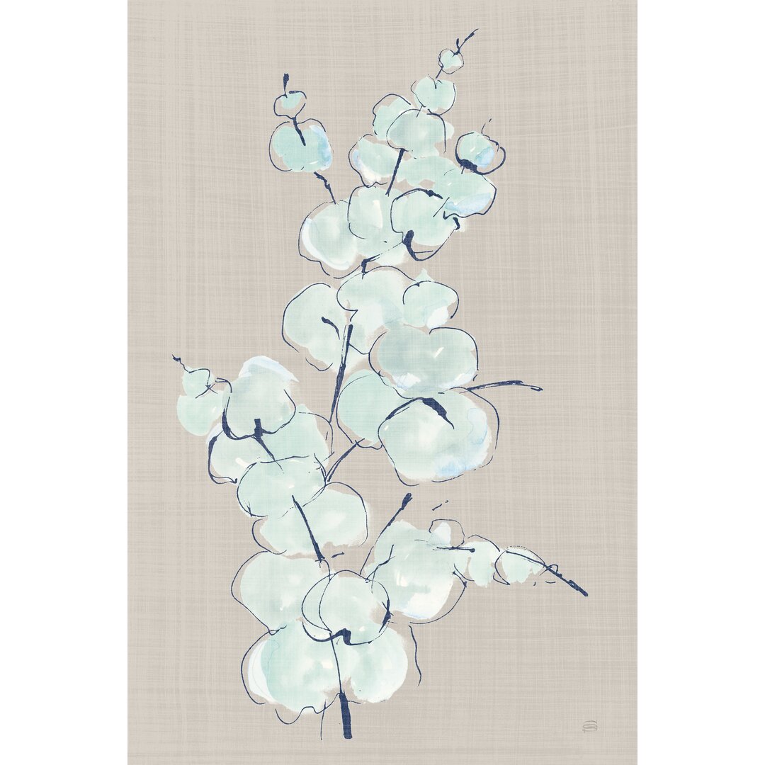 Leinwandbild Eucalyptus Branch IV Blue Grey von Chris Paschke