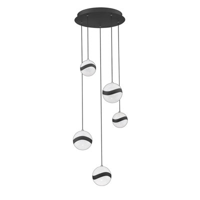 Panneau DEL chromé 5 lumières Galnares