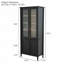 Vitrine 73,25 po H avec rangement