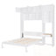 Grand lit escamotable mural avec bureau, armoire supérieure et tablettes de rangement-827529915