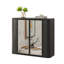 Armoire de salle de bain murale noire avec miroir-1862822781