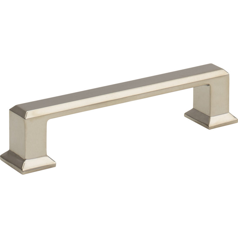 Polished Nickel Transitional Cabinet Handle with Mounting Hardware