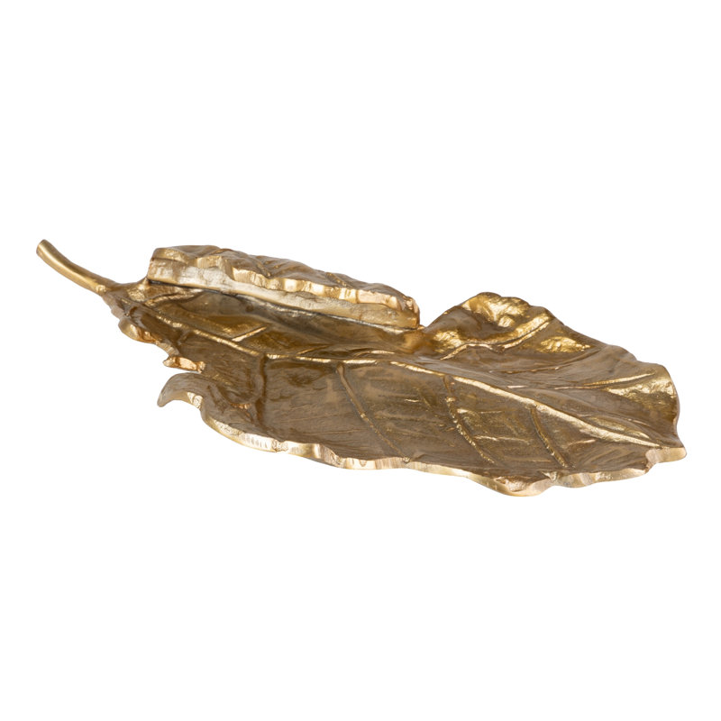 Gruver Aluminum Abstract Decorative Plate in Golden