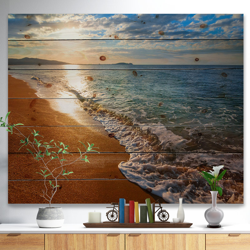 «Permay Gili Island Tropical Beach», reproduction, H 15 po x l 20 po x P 1 po, Bois
