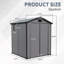 6X6 FT Plastic Outdoor Storage Shed - Lockable Resin Tool Shed With Window & Floor