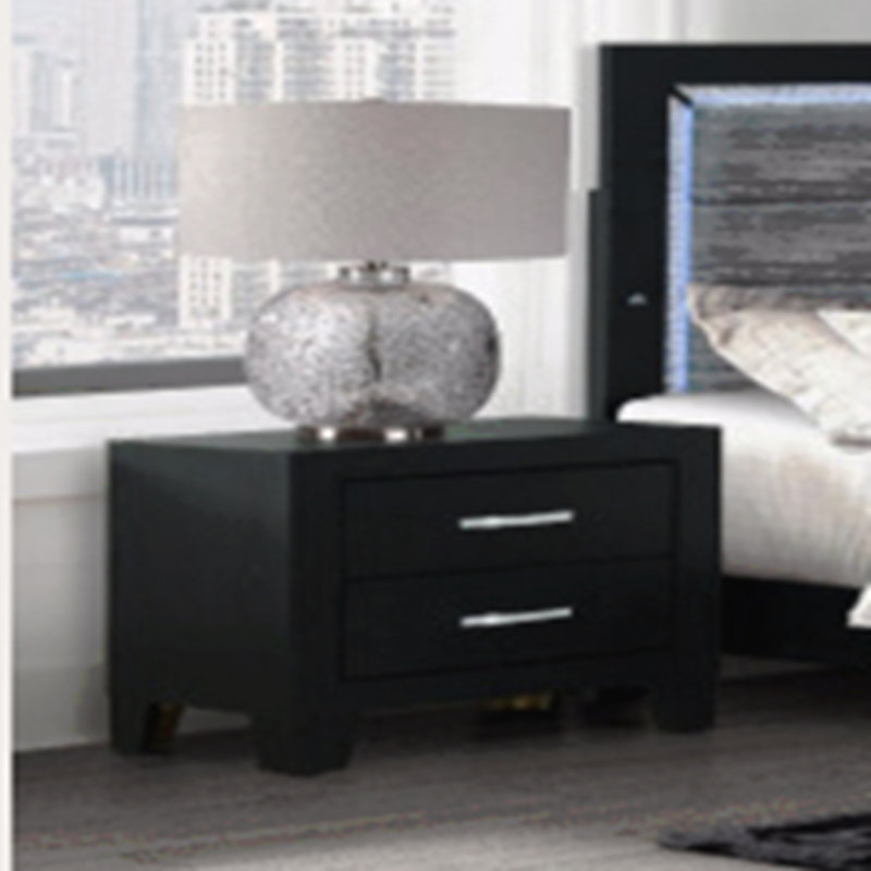 Table de chevet noire, Noir