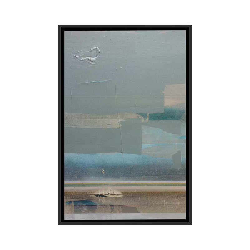 «Ocean Series V», reproduction sur toile, H 26 po x l 18 po x P 1,5 po, Toile avec cadre noir, Pas de tapis
