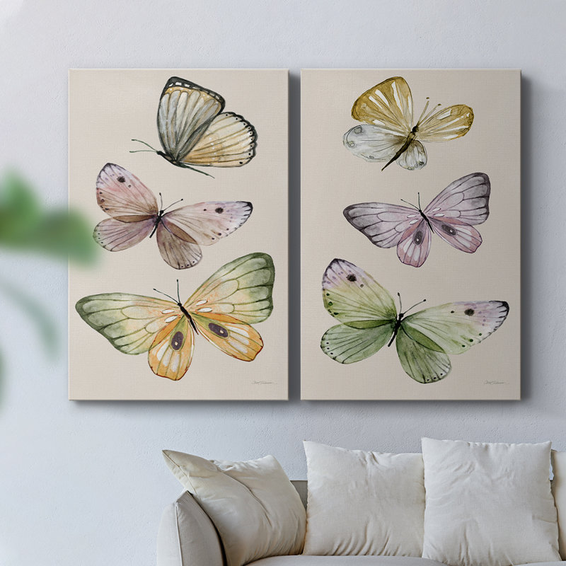 Fly Fly I - Toile tendue avec châssis de qualité supérieure - Prêt à accrocher, H 60 po x l 80 po