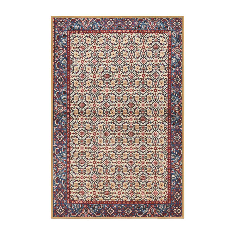Tapis beige/bleu traditionnel Klotilde, Rectangle 2 pi x 4 pi