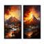 Volcano Volustic Crust - Volcano, ensemble de 2 reproductions d'art mural-920639205-920639201