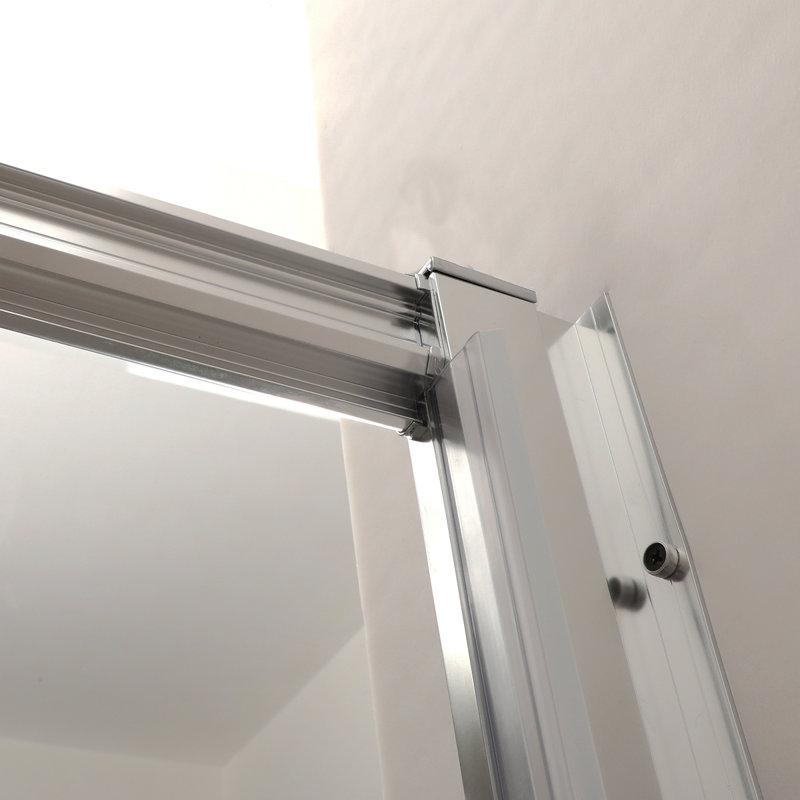 Paroi de douche coulissante simple l 48 po x H 72 po, 1/4 po (6 mm), chrome, Chrome chrome